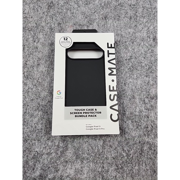 Case-Mate Black Tough Case & Screen Protector Pack for Google Pixel 9 /9 Pro NEW - Picture 1 of 3
